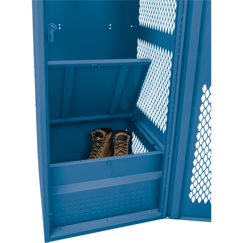 Gear Locker with Door, Steel, 24" W x 24" D x 72" H, Dark Blue Kelford