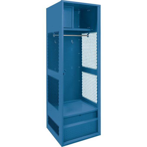 Gear Locker, Steel, 24" W x 24" D x 72" H, Dark Blue Kelford