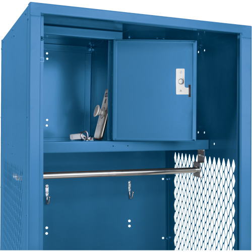 Gear Locker, Steel, 24" W x 24" D x 72" H, Dark Blue Kelford