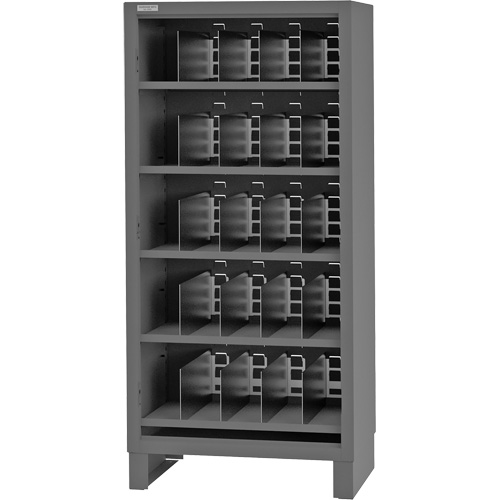 Heavy-Duty Open Front Cabinet with Dividers, Steel, 0 Drawers, 36" x 24" x 78", Grey Kelford