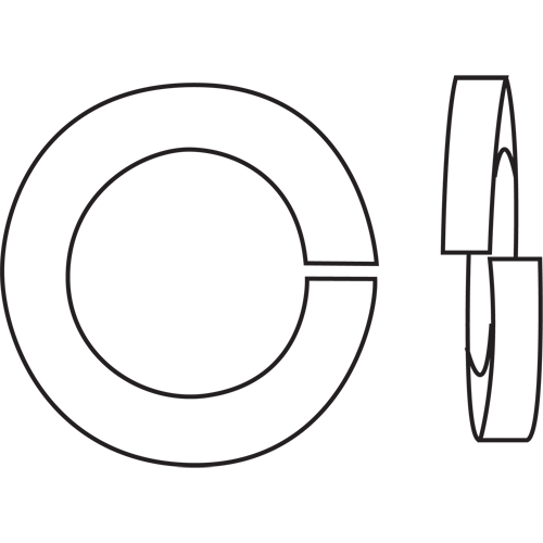 Rondelle d'arr&ecirc;t fendue, 3/8", Zinc jaune Kelford