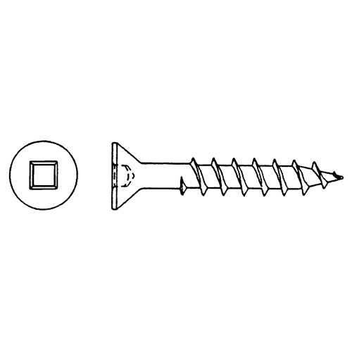 Vis &agrave; t&ecirc;te plate pour bois, #6 x 1-3/4" lo, Zingu&eacute; Kelford