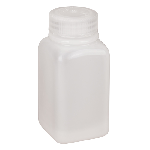 Easy-Grip Space-Saver Bottles, Square, 6 oz., Plastic Kelford