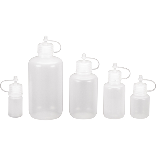 Narrow-Mouth Bottles, Round, 1 oz., Plastic Kelford