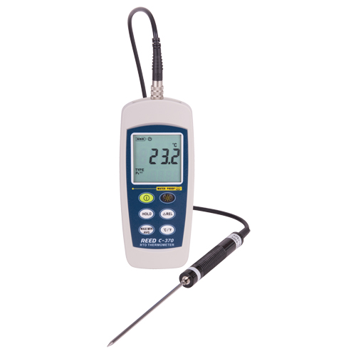 RTD Thermometer with Calibration Certificate, Contact, Digital, -148-572°F (-100-300°C) Kelford