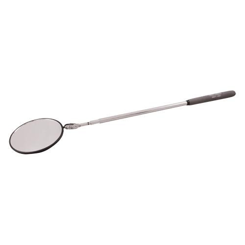 Inspection Mirror, Circular, 3-3/4" L x 3-3/4" W, Telescopic Kelford