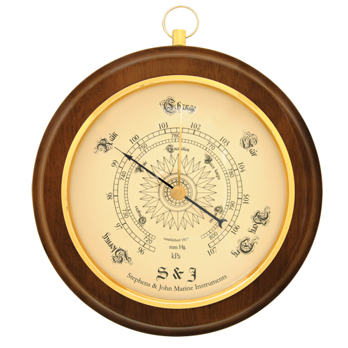 Barom&egrave;tre d&eacute;coratif rond de 8,5" Kelford
