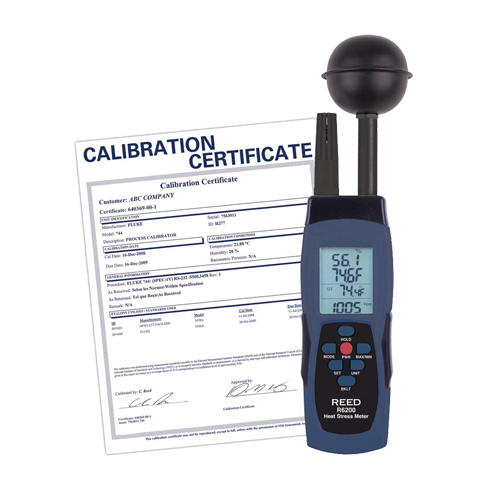 Wet-Bulb Globe Temperature (WBGT) Heat Stress Meter with Calibration Certificate Kelford