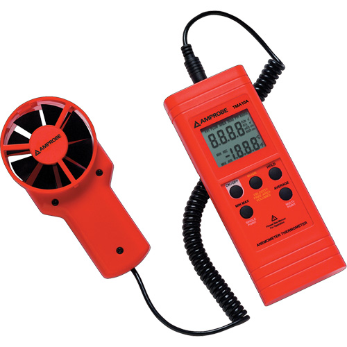 TMA10A Anemometer Thermometer, Not Data Logging, 0.4 - 25 m/sec Air Velocity Range Kelford