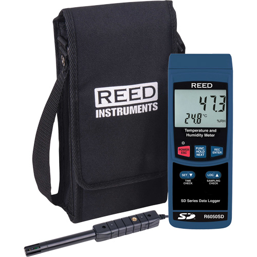 Thermo-hygrom&egrave;tre avec enregistreur de donn&eacute;es, 5% - 95% HR, 32° - 122° F (0° - 50°C) Kelford