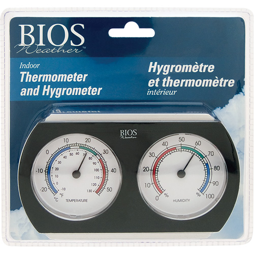 Thermom&egrave;tre-hygrom&egrave;tre d'int&eacute;rieur, 10°- 130° F ( -25° - 55° C ) Kelford
