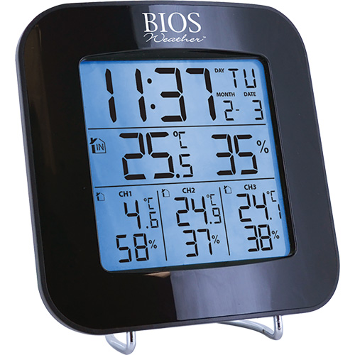 Station m&eacute;t&eacute;orologique sans fil avec 3 capteurs, Sans contact, Num&eacute;rique, 40-158°F (-40-70°C) Kelford