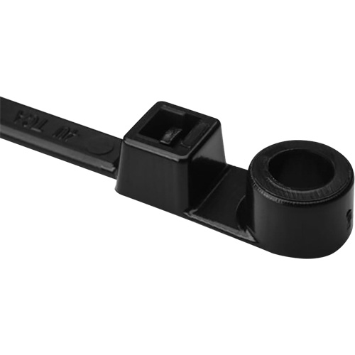 Attache de c&acirc;ble &agrave; vis, Longueur 12-2/5", R&eacute;sistance &agrave; la traction 50 lb, Noir Kelford