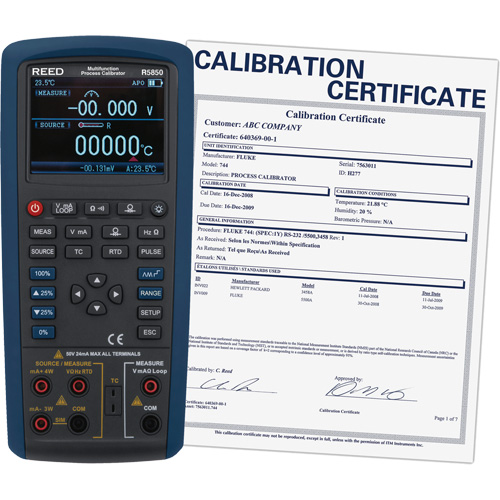 Multifunction Process Calibrator with Calibration Certification, Without Data Logging, Portable, 5 Processes Kelford