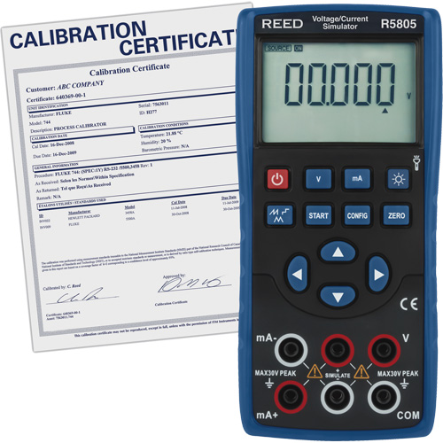 Simulateur de tension/courant avec certificat de traçabilit&eacute; Kelford