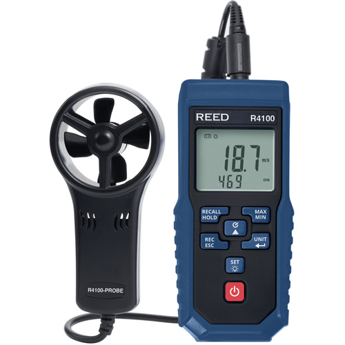 Vane Thermo-Anemometer with Air Volume, Data Logging, 0.4 - 30 m/sec Air Velocity Range Kelford