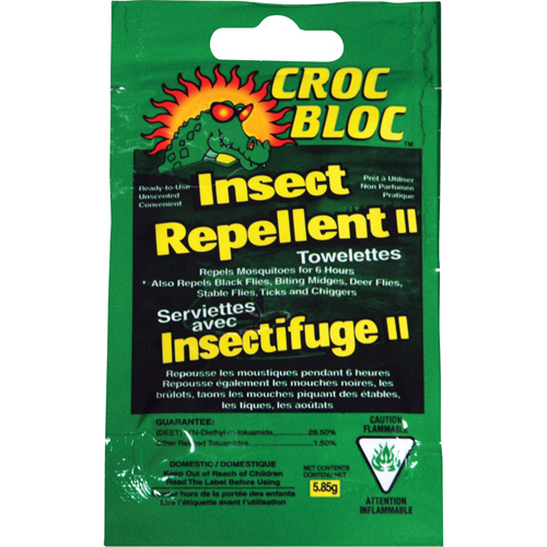 6-hr Insect Repellent , 30% DEET, Towelette, 5.58 g Kelford