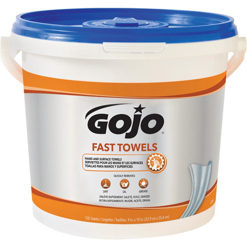 Serviettes nettoyantes Fast Wipes, 130 lingettes, 10" x 9" Kelford
