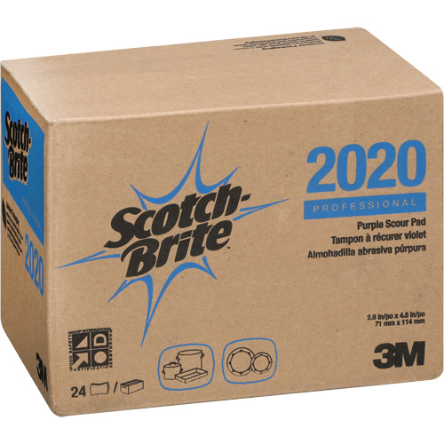 Tampons &agrave; r&eacute;curer pourpreScotch-Brite Mauve, 4-1/2" lo x 2-4/5" la Kelford