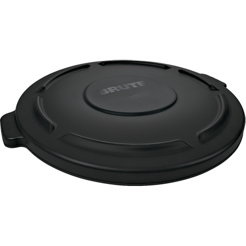 Brute&reg; 44-Gallon Lids, Flat Lid, Plastic/Polyethylene, Fits Container Size: 24" Dia. Kelford