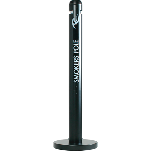 Smokers' Pole Cigarette Receptacle, Free-Standing, Aluminum, 41" Height Kelford