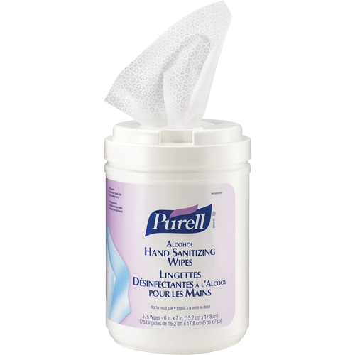 Lingettes d&eacute;sinfectantes &agrave; l'alcool pour les mains, Contenant Kelford