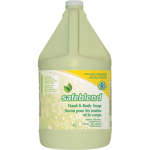 Hand & Body Soap, Liquid, 4 L, Unscented Kelford