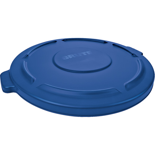 Brute&reg; Round Trash Can Top, Flat Lid, Plastic, Fits Container Size: 22-1/4" Dia. Kelford