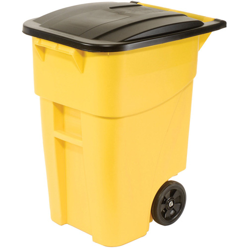 BRUTE&reg; Roll-Out Container, Curbside, Plastic, 50 US gal. Kelford