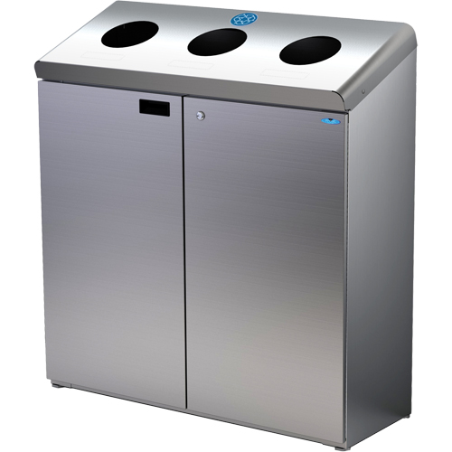 Station de recyclage au sol, Vrac, Acier inoxydable, 42 gal. Kelford