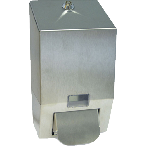 Stainless Steel Soap Dispenser, Push, 1000 ml Capacity, Cartridge Refill Format Kelford