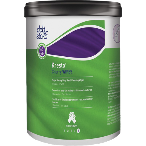 Kresto&reg; Cherry Wipes, 70 Wipes, 10" x 12" Kelford