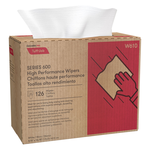 Pro Tuff-Job HP Interfold Popup Wipers, Heavy-Duty, 16-3/4" L x 9-3/4" W Kelford