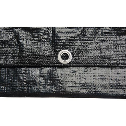 Tarp, Light Industrial Duty, Black, 6' x 8' x 8 mils Kelford