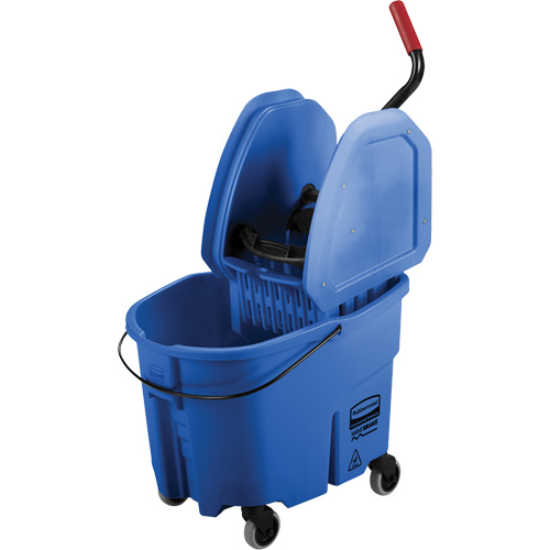 WaveBrake&reg; Mop Bucket & Wringer Combo Pack, Down Press, 8.75 US Gal.(35 Quart), Blue Kelford