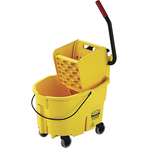 WaveBrake&reg; Mop Bucket and Wringer, Side Press, 6.5 US Gal. (26 Quart), Yellow Kelford