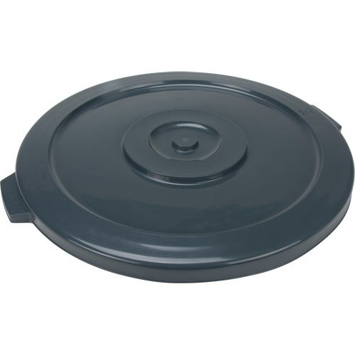 Couvercle pour contenant &agrave; d&eacute;chets, Couvercle plat, Plastique/Poly&eacute;thyl&egrave;ne, Convient aux contenants 24" dia. Kelford