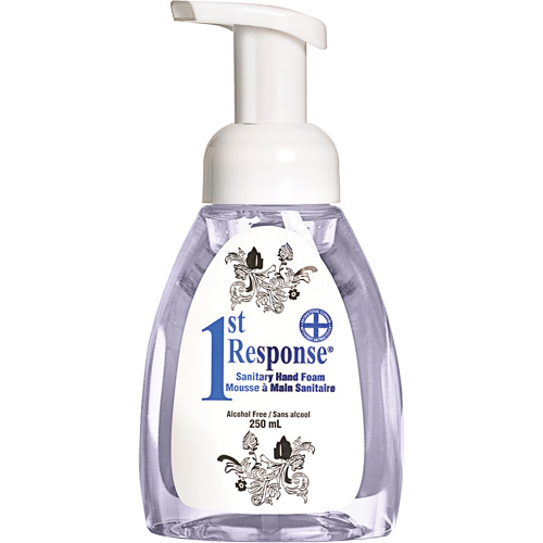 Mousse nettoyante pour les mains 1st Response, Liquide, 250 ml, Bouteille &agrave; pompe, Sans parfum Kelford