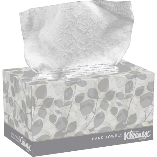Essuie-mains Kleenex dans une boîte POP-UP*, 1 pli, 10-1/2" lo x 9" la, 120 /pqt Kelford
