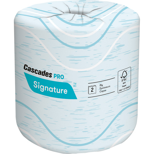 Papier hygi&eacute;nique Pro Signature, 2 Pli, 400 Feuilles/Rouleu, Longueur 133', Blanc Kelford