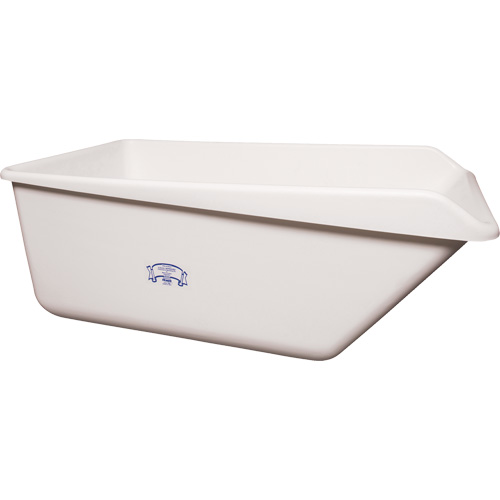 Bac de rangement avec rebord inclin&eacute;, Plastique, Blanc Kelford