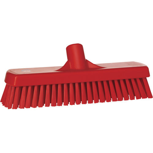 Deck & Wall Scrub Brush, Stiff Bristles, 12", Polyester, Red Kelford