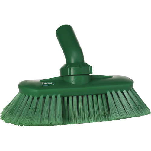 Brosse de lavage aliment&eacute;e en eau et &agrave; angle r&eacute;glable, Soies Doux, Longueur de 9-1/4", Vert Kelford