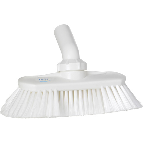 Brosse de lavage aliment&eacute;e en eau et &agrave; angle r&eacute;glable, Soies Doux, Longueur de 9-1/4", Blanc Kelford