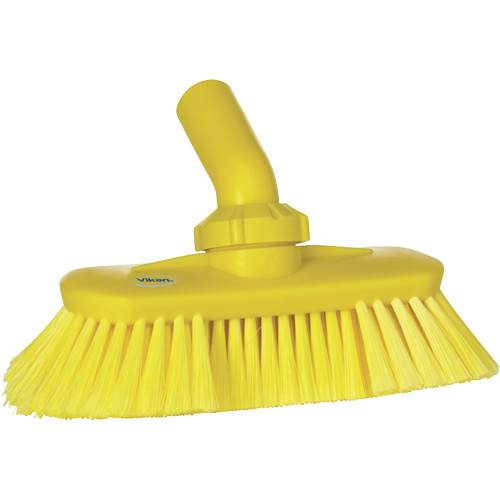 Brosse de lavage aliment&eacute;e en eau et &agrave; angle r&eacute;glable, Soies Doux, Longueur de 9-1/4", Jaune Kelford