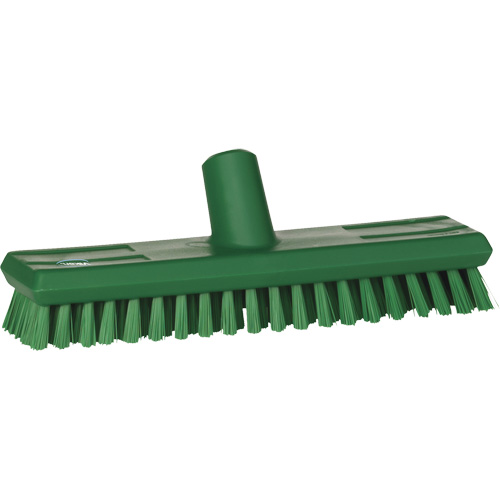 Brosse lave-pont aliment&eacute;e en eau, Crins Extra-ferme, 10-3/4", Polyester, Vert Kelford