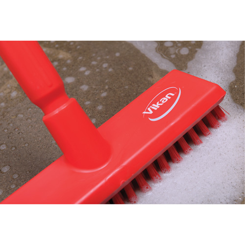 Brosse lave-pont aliment&eacute;e en eau, Crins Extra-ferme, 10-3/4", Polyester, Vert Kelford