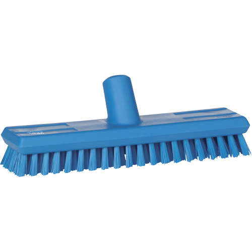 Water-Fed Deck Scrub Brush, X-Coarse Bristles, 10-3/4", Polyester, Blue Kelford