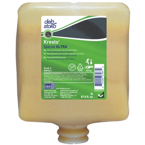 Recharge de nettoyant pour les mains Kresto Special Ultra, P&acirc;te, 2 L, Cartouche en plastique, Fraîcheur Kelford