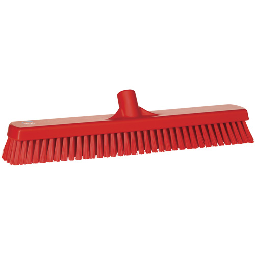 Brosse &agrave; r&eacute;curer pour planchers et murs, Crins Ferme, 19", Polyester, Rouge Kelford